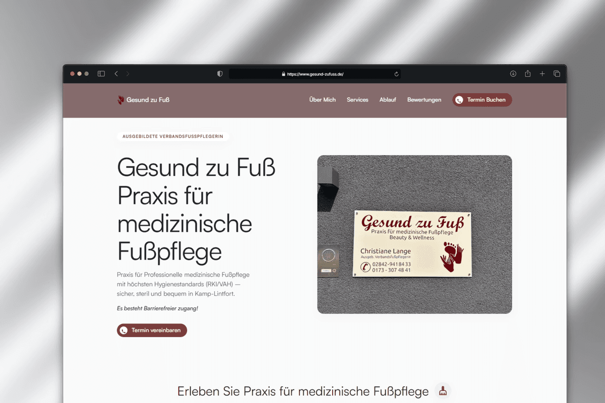 Gesund zu Fuß Website
