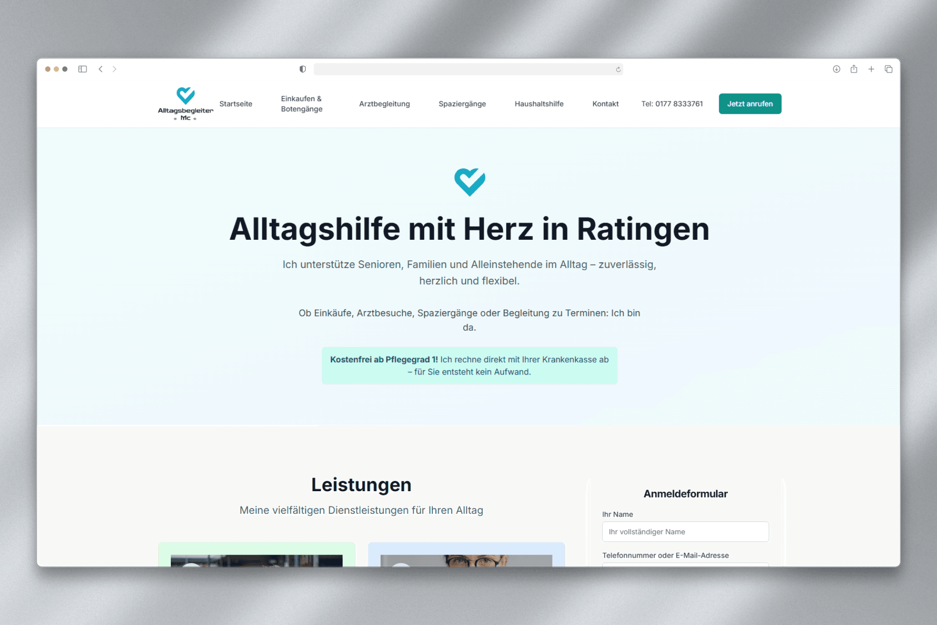 Service Alltagshelfer Website