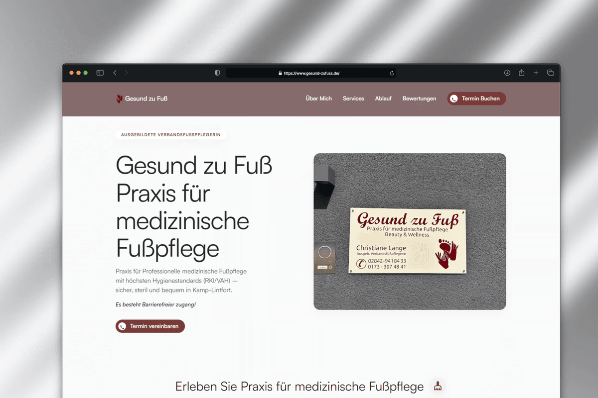 Gesund zu Fuß Website