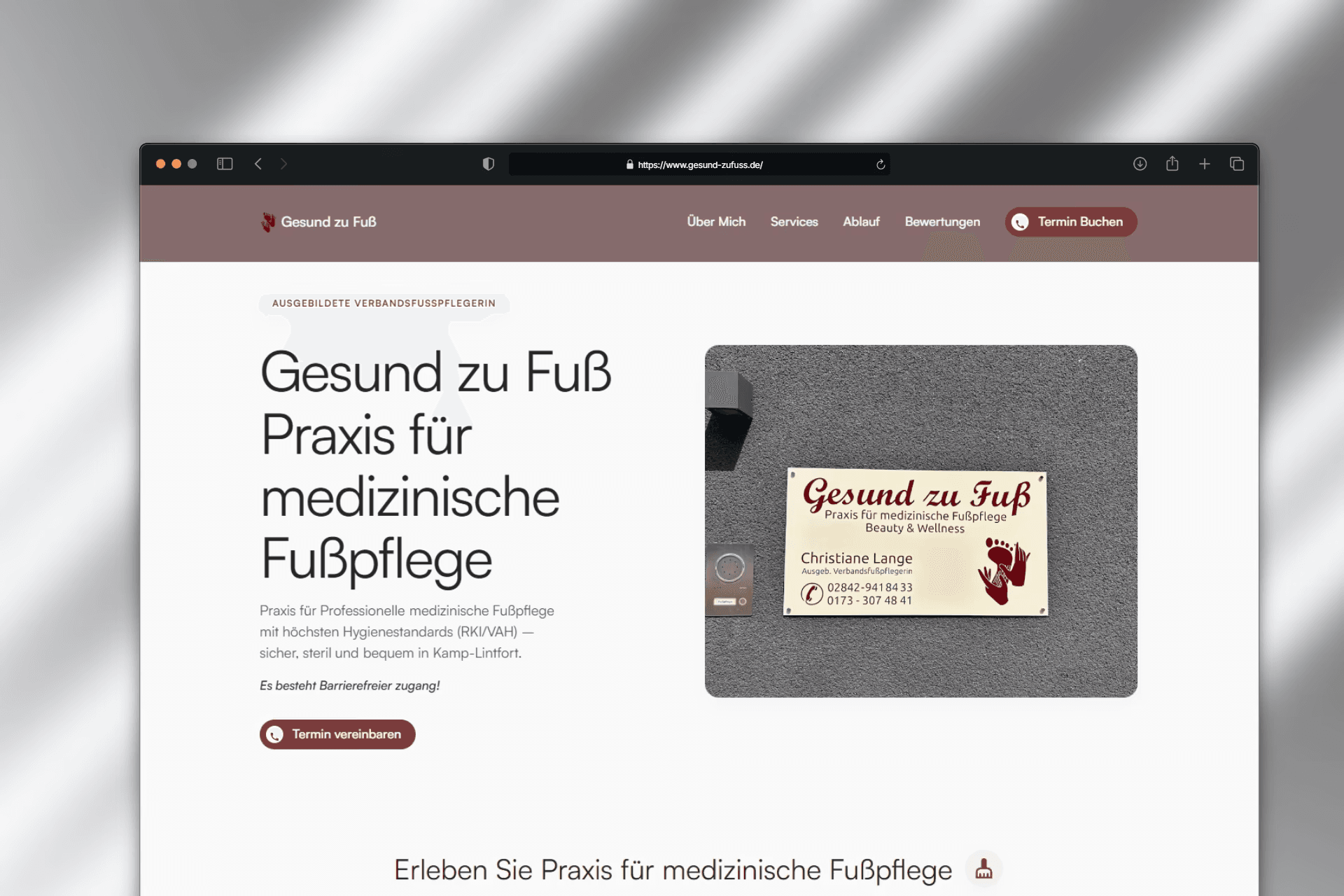 Gesund zu Fuß Website