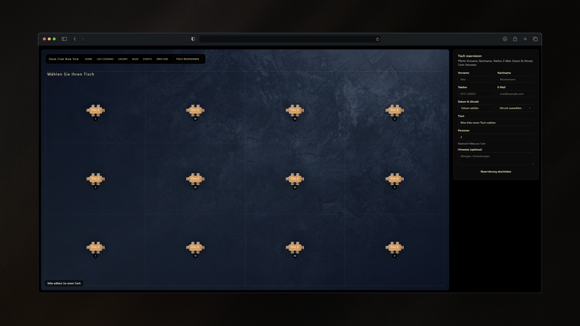 Steakclub New York Screenshot 2